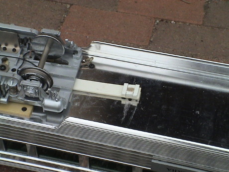 photo of underside of streamliner with levers