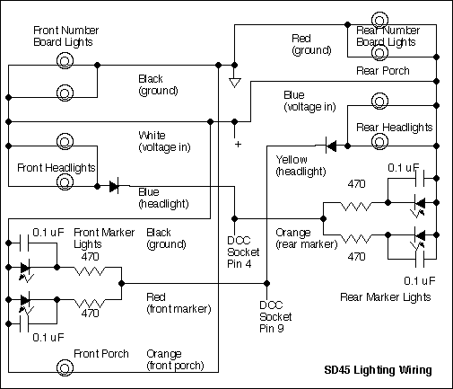 sd45 headlight schematic